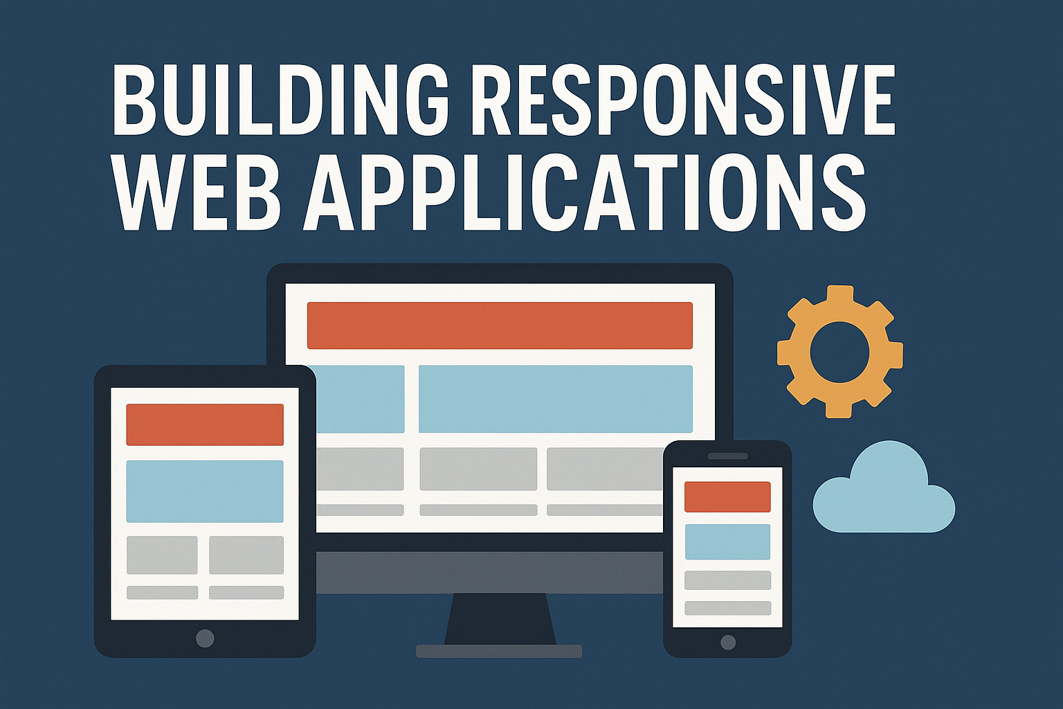 Responsive web design showing different device layouts